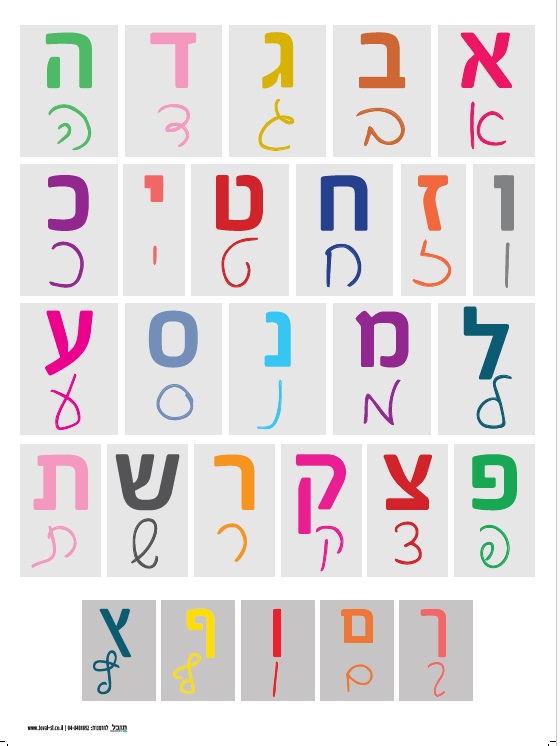 764. אותיות הא-ב אותיות דפוס וכתב